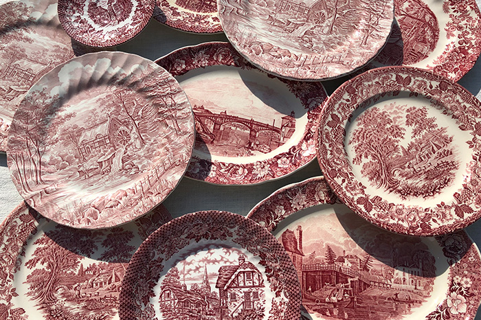 Antique Pink & White