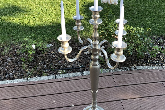 Grand candelabre argenté